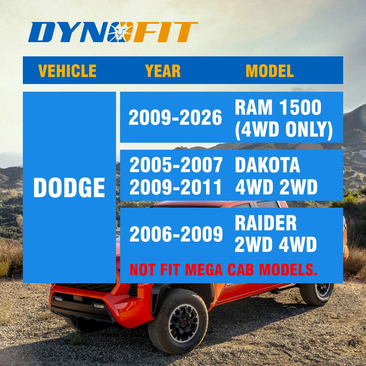 2.5" Front Leveling Lift Kit for 2009-2025 Dodge Ram 1500