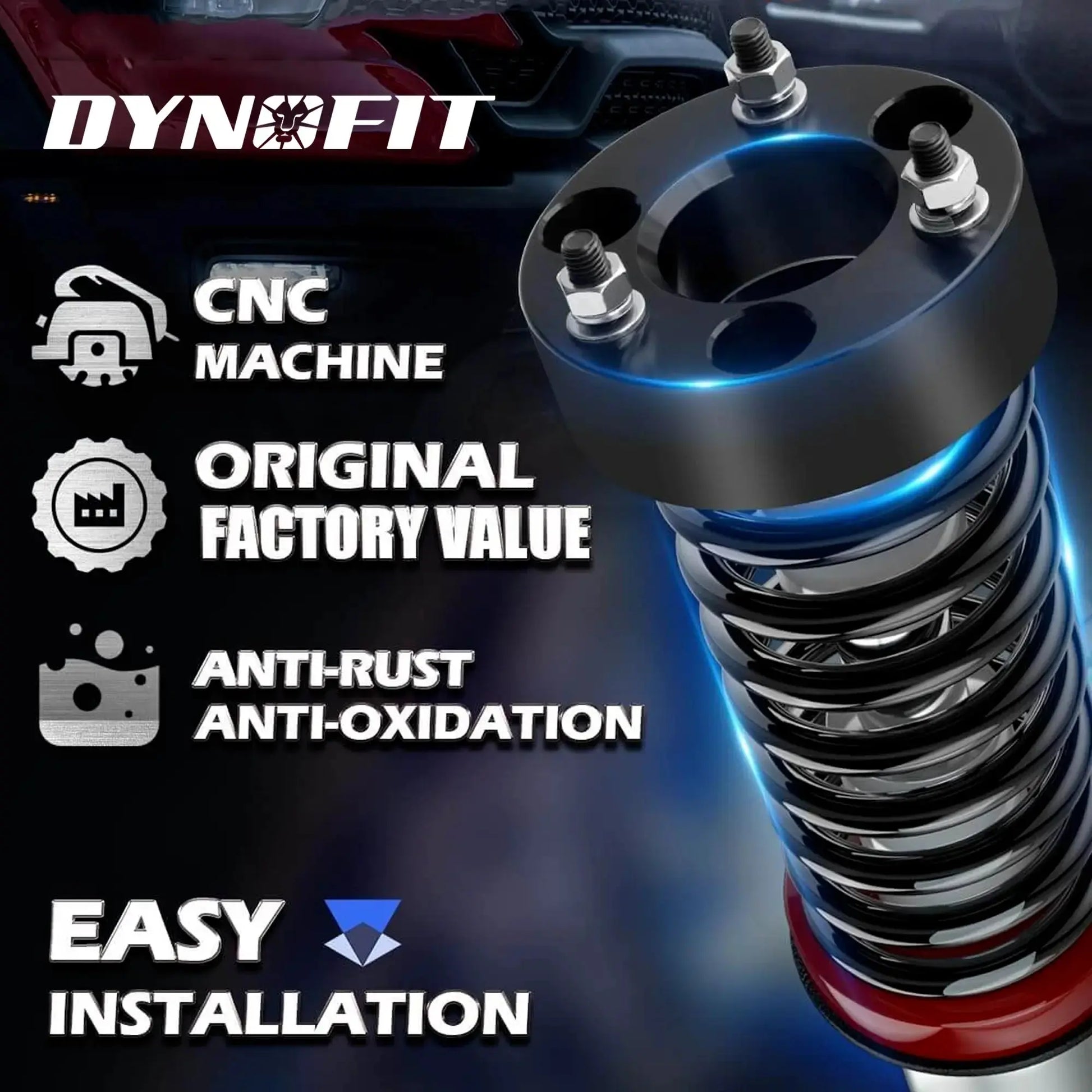 Dynofit 2" Front Leveling Lift Kit for 2006-2025 Dodge Ram 1500 2005-2010 Dakota