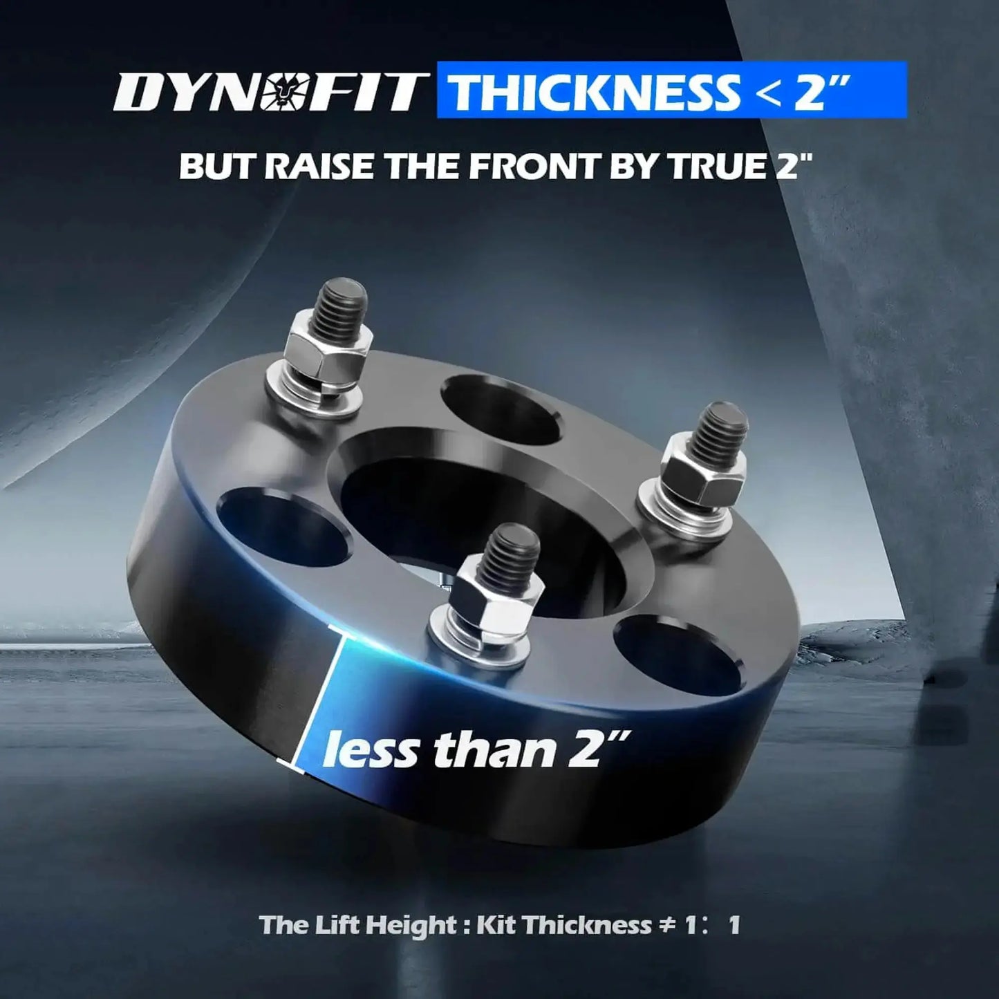 Dynofit 2" Front Leveling Lift Kit for 2006-2025 Dodge Ram 1500 2005-2010 Dakota Thickness