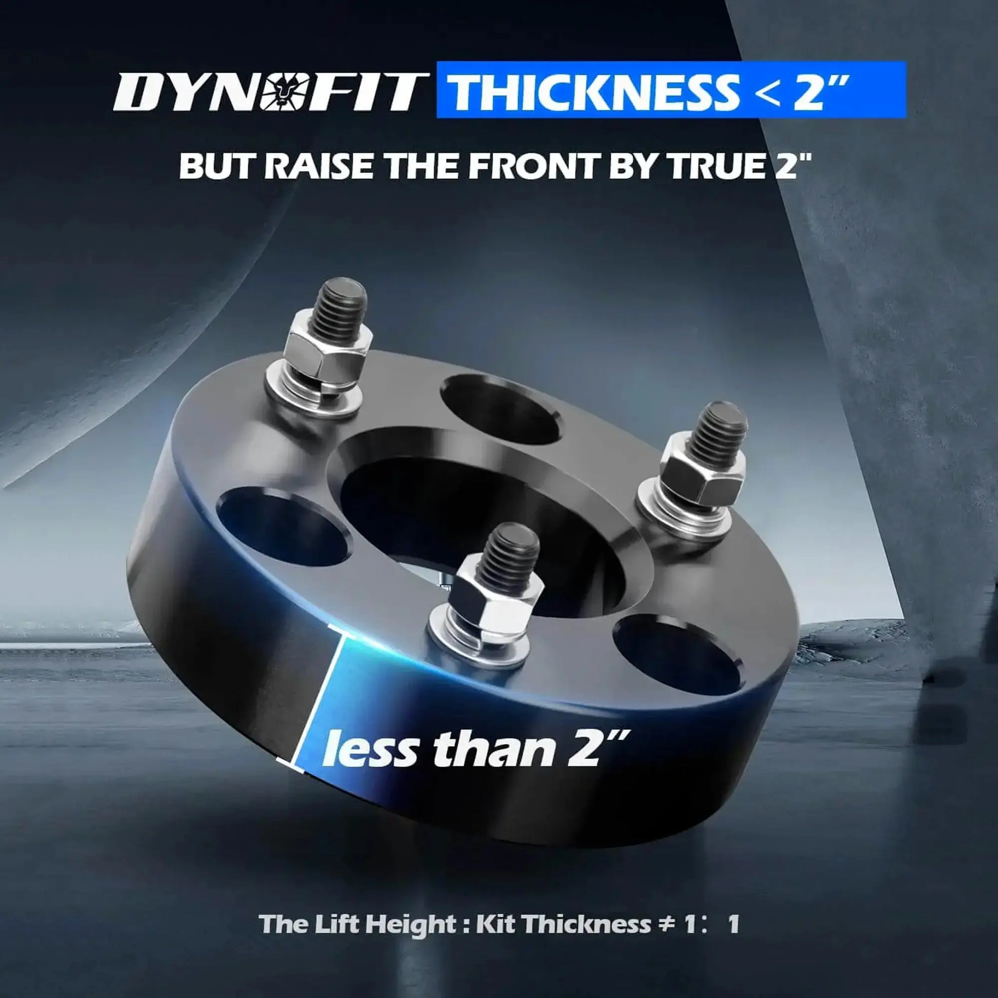 Dynofit 2" Front Leveling Lift Kit for 2006-2025 Dodge Ram 1500 2005-2010 Dakota Thickness