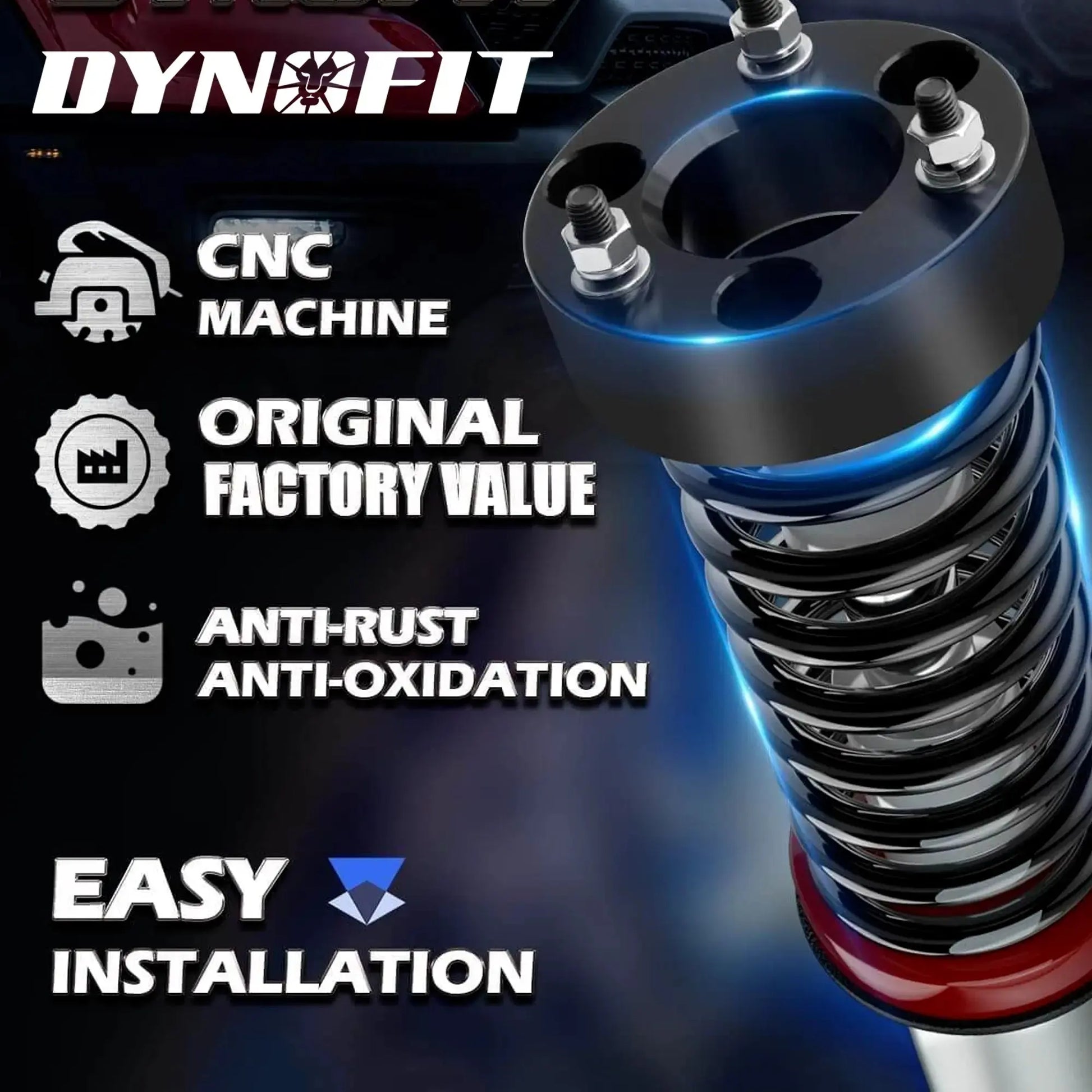 Dynofit 3" Front Leveling Lift Kit for 2006-2024 Dodge Ram 1500 4WD