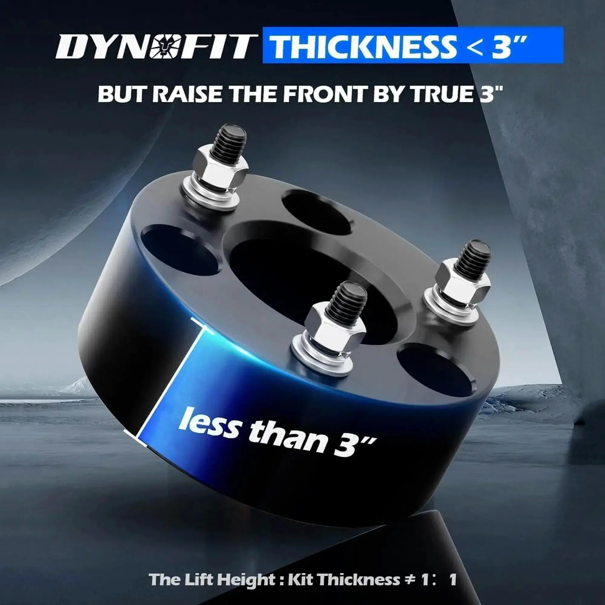 Dynofit 3" Front Leveling Lift Kit for 2006-2024 Dodge Ram 1500 4WD Thickness
