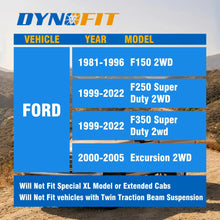 Dynofit 2" Front Leveling Kit for 1981-1996 F150 / 1999-2022 F-250/F-350 Super Duty Fitment