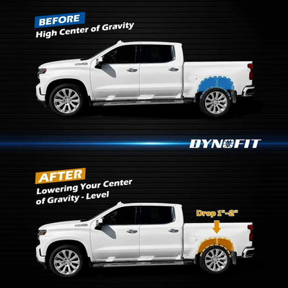 Dynofit 1-2" Adjustable Rear Drop Shackles Kit for 1999-2018 Chevy Silverado 1500/GMC Sierra 1500