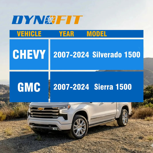 Dynofit 2" Rear Lift Block Kits for 2007-2024 Chevy Silverado 1500 GMC Sierra 1500 Fitment