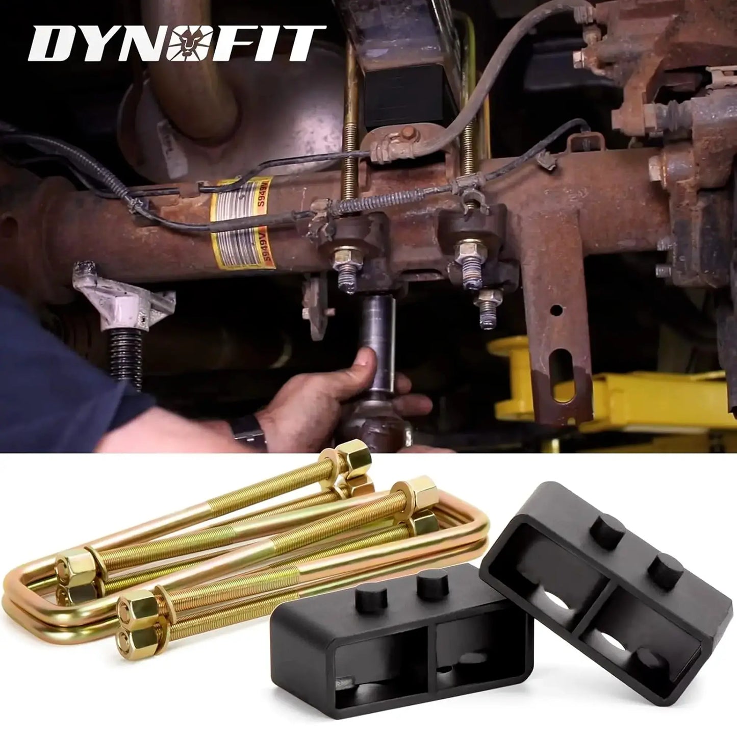 Dynofit 2" Rear Lift Blocks for 2004-2020 Ford F150 2WD 4WD Installation