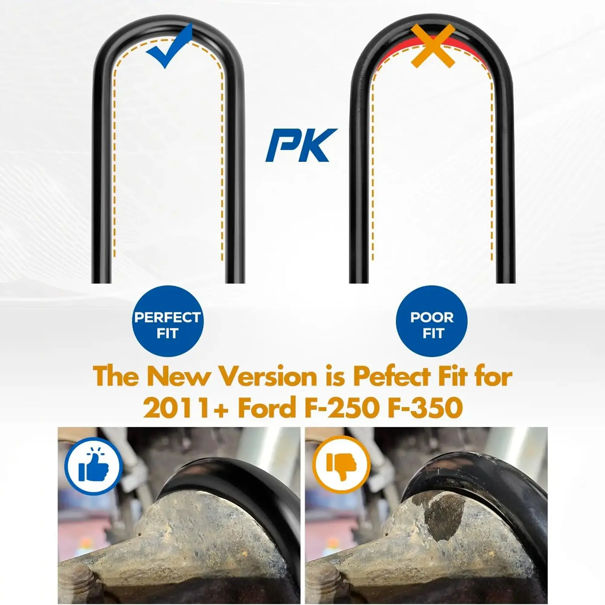 Dynofit 2" Rear Lift Kits for 2011-2024 Ford F250 F350 Super Duty 2WD 4WD Fitment