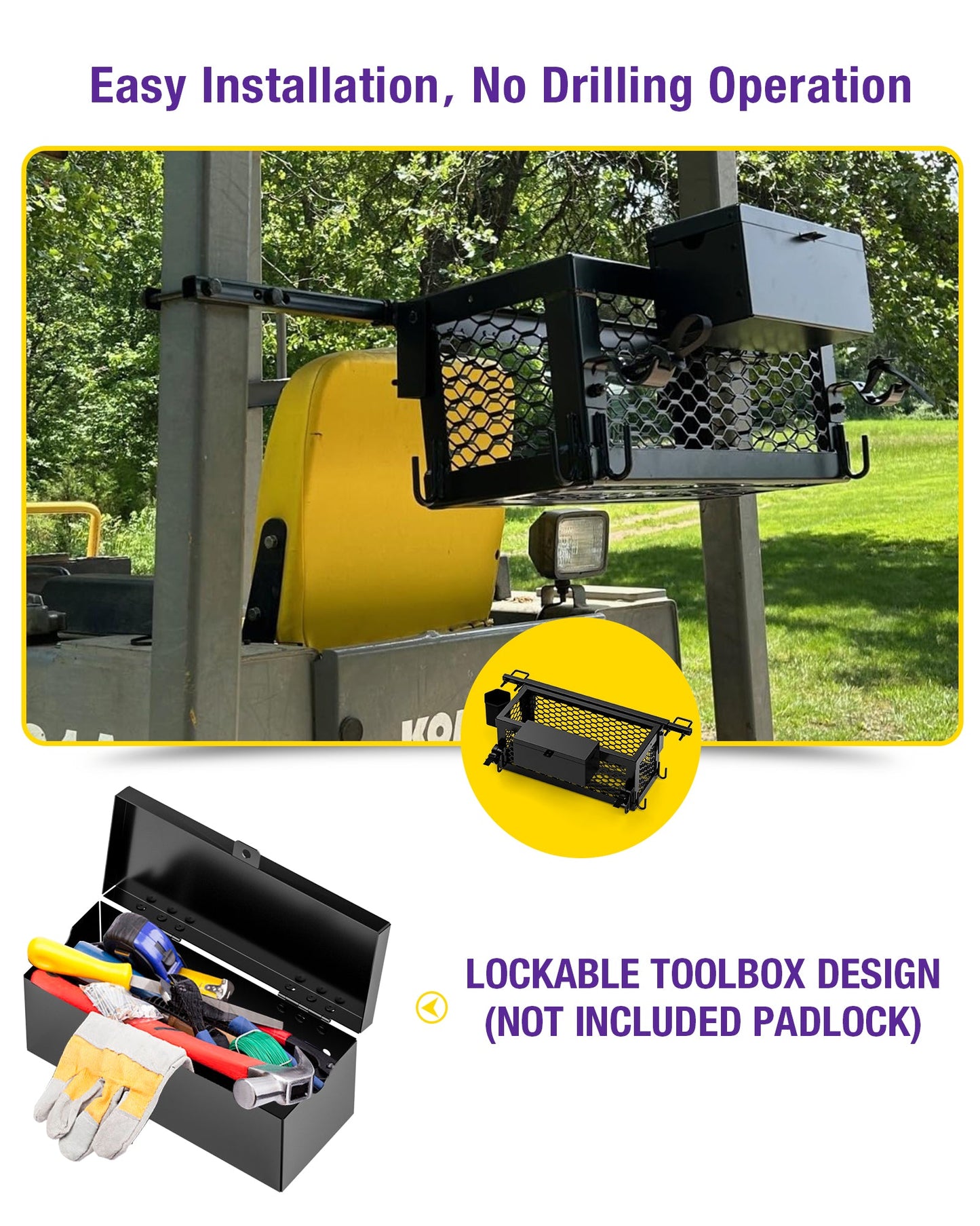 Duty Tractor Tool Box installation: easy to install, different lengths and sizes