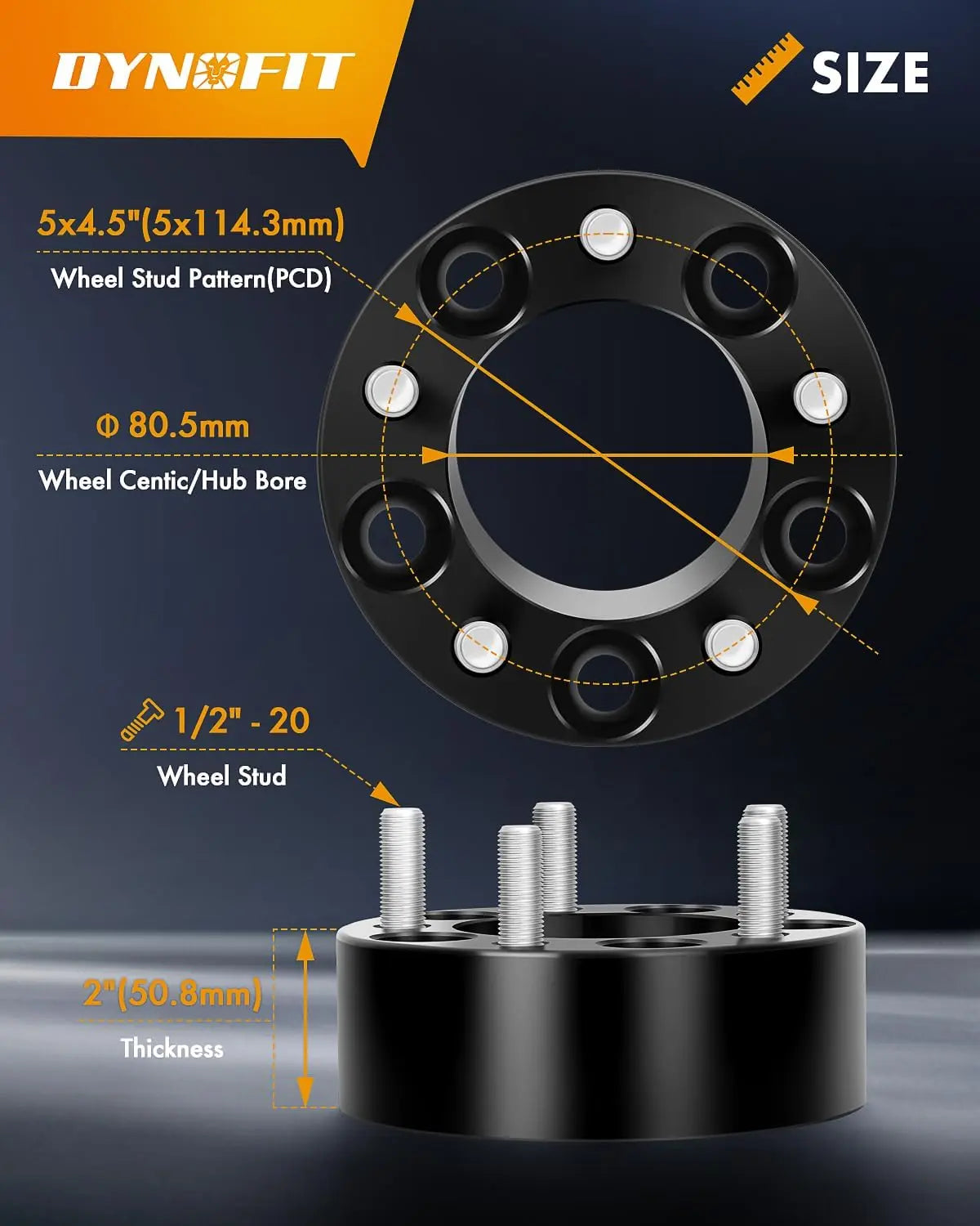 Dynofit Wheel Spacers For Ford Mustang Explorer Ranger Size