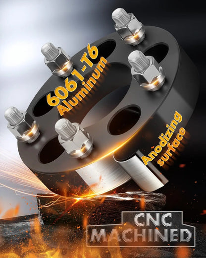 Dynofit 1.25" 5x4.5 to 5x5 Wheel Adapters for Jeep CNC