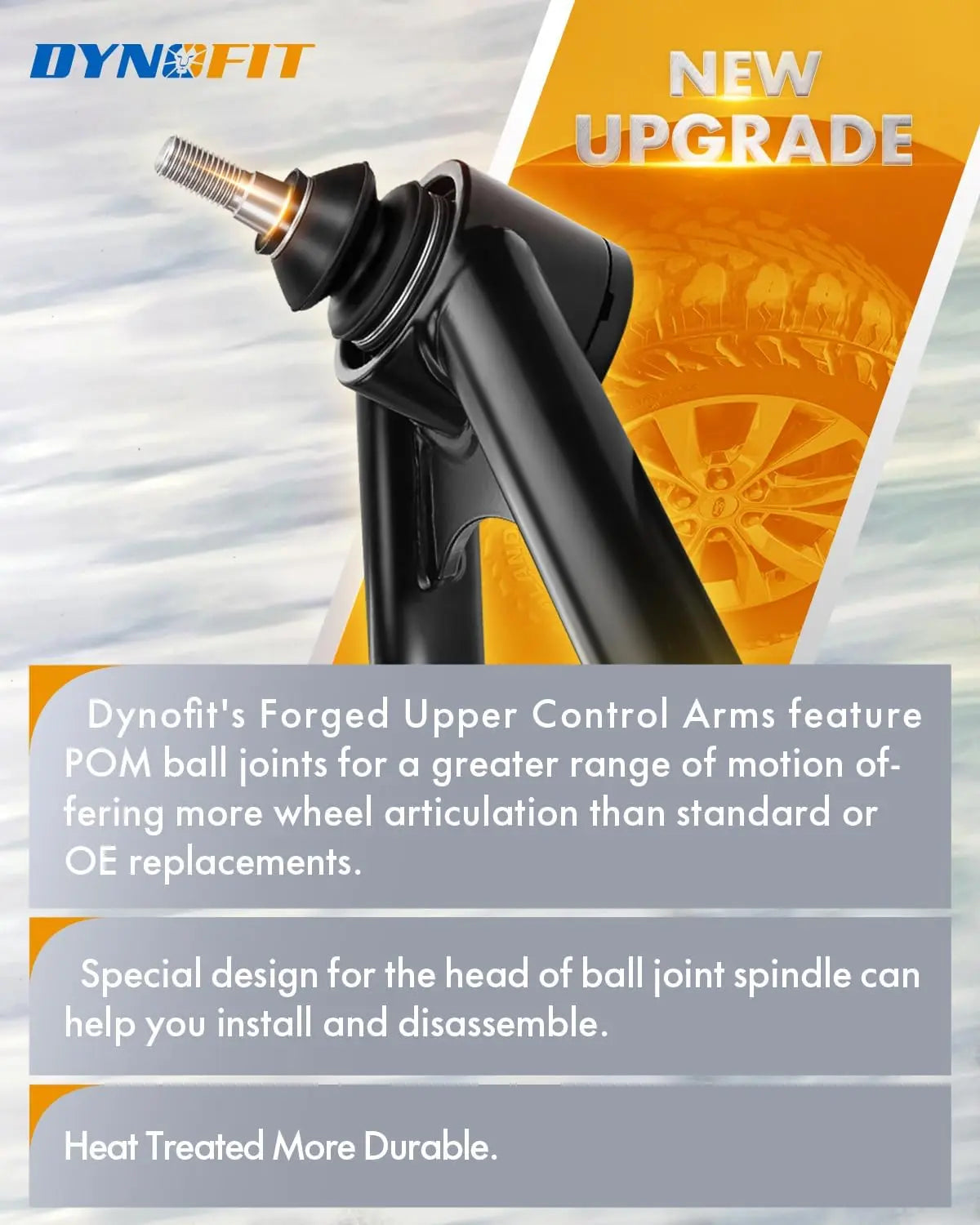 Detail for Dynofit‘s ball joints for 2007-2018 Chevy Silverado GMC Sierra 1500