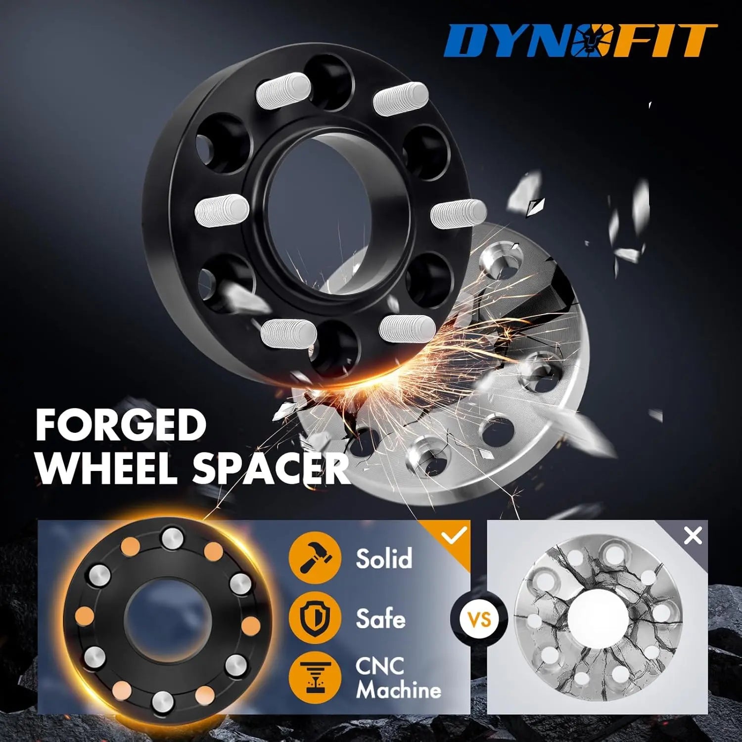 Dynofit 2 inch 5x4.5 Wheel Spacers For Ford are made with a stronger material.