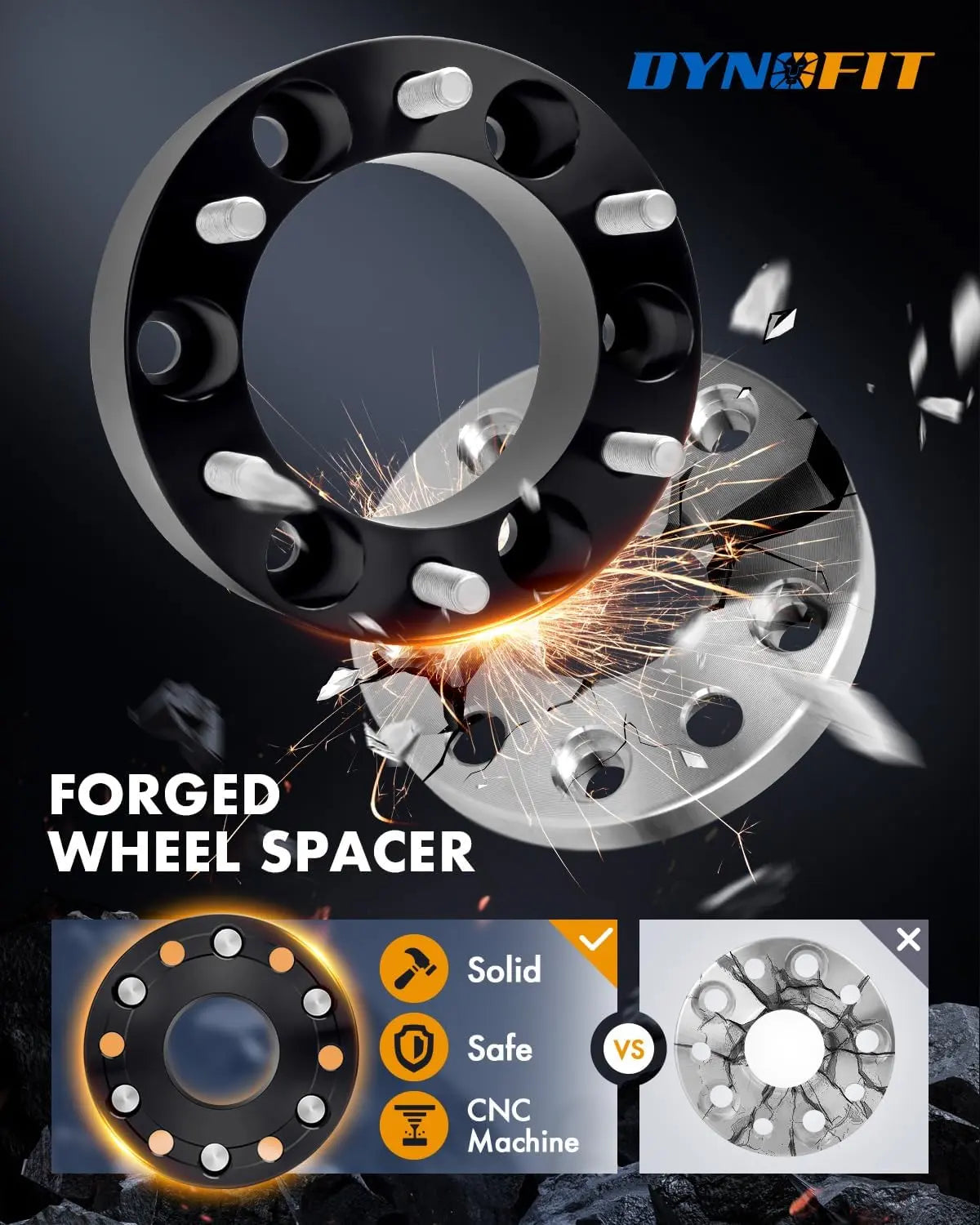 2" 6x5.5 Wheel Spacers for Toyota 4Runner Tacoma FJ Cruiser Isuzu M12x1.5