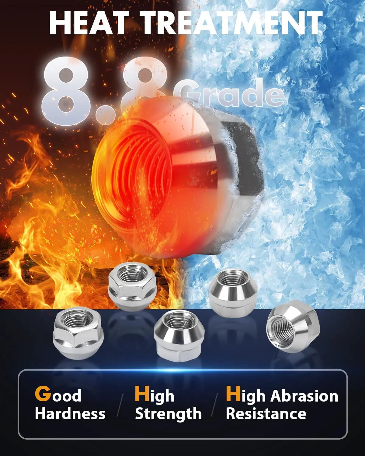 Dyofit Metal nuts with heat treatment, Good Hardness, High Strength
High AbrasionResistance