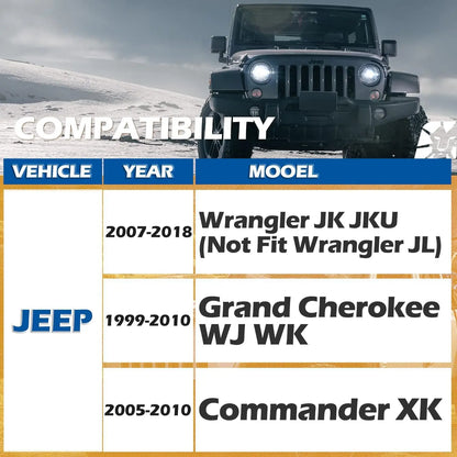 2" 5x127 Wheel Spacers for Jeep Wrangler JK/JKU Grand Cherokee WJ/WK Commander XK Hubcentric