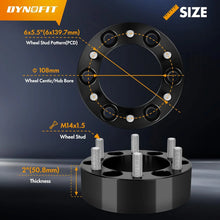 2" 6x5.5 Wheel Spacers for Chevy Silverado 1500 Sierra 1500 Yukon Ram 1500