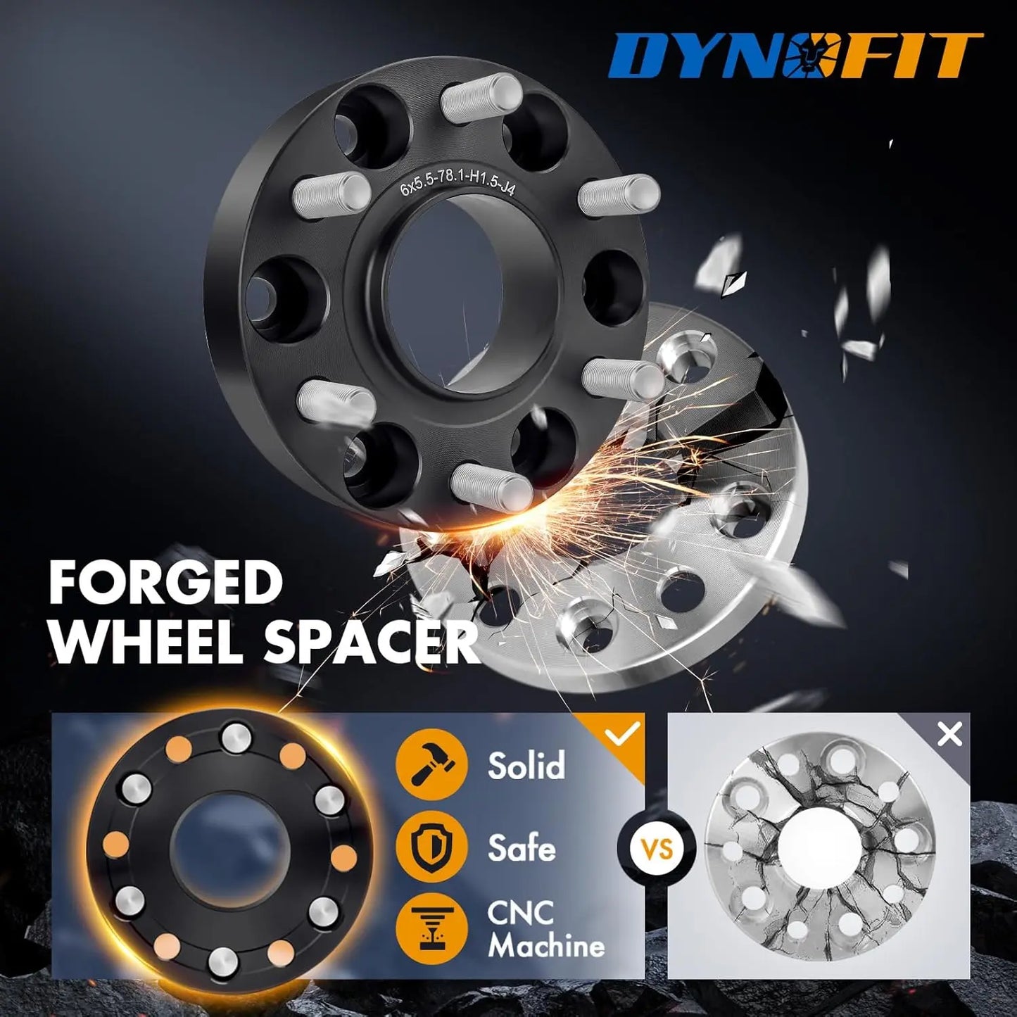1.5" 6x5.5 Wheel Spacers for Chevy Silverado 1500 GMC Sierra 1500 Yukon XL Avalanche