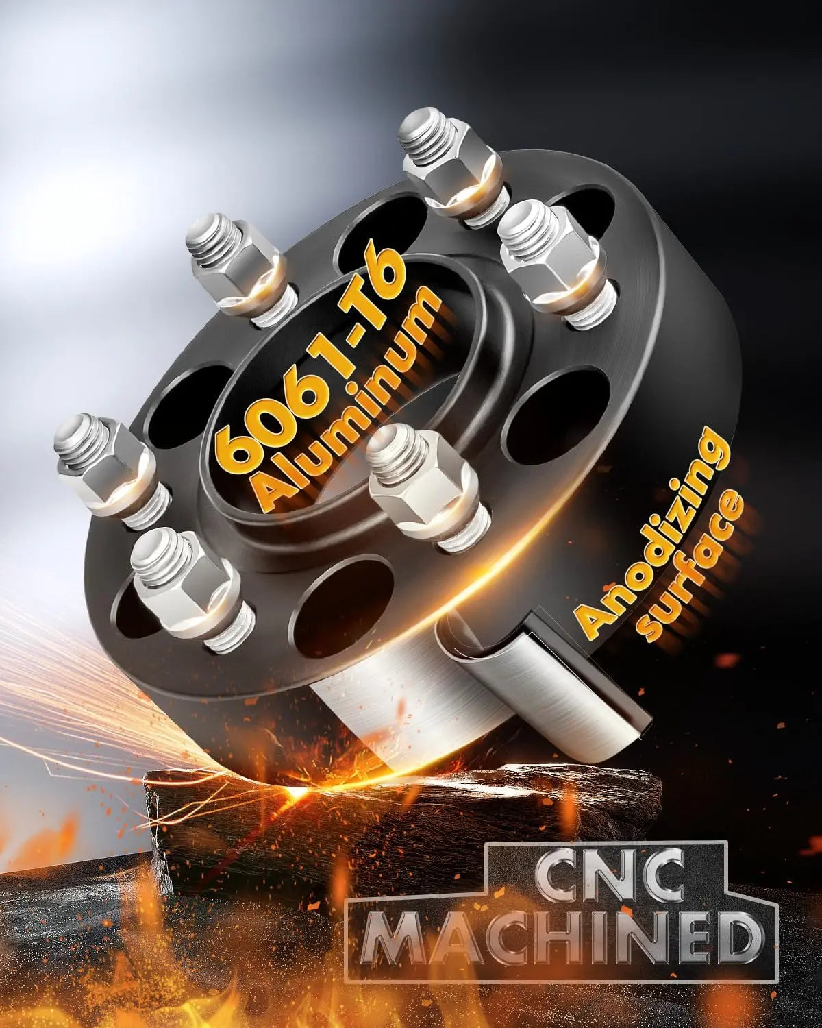 Dynofit 1.5" Hub Wheel Spacers for 2019+ Dodge Ram 1500 Anodizing surface