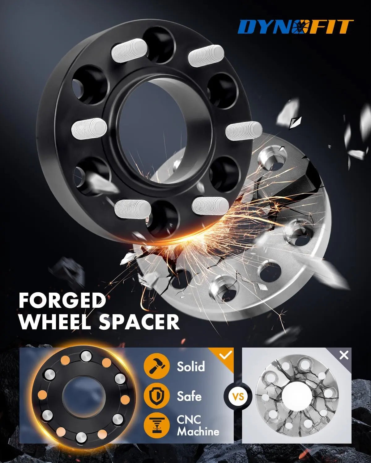 1.5" 6x5.5 Hubcentric Wheel Spacer for Ford Ranger Xlt Lariat Raptor M12x1.5