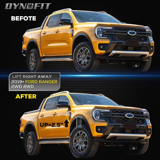 Dynofit 2.5“ Front Leveling Lift Kits for 2019+ Ford Ranger 2WD 4WD Fitment