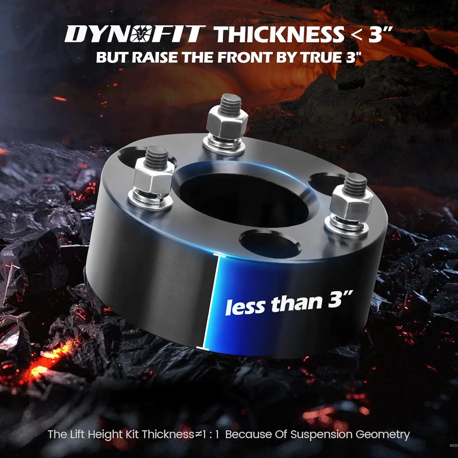Dynofit 3" Front and 2" Rear Leveling Lift Kits for Chevy Silverado 1500 GMC Sierra 1500 2WD/4WD Thickness