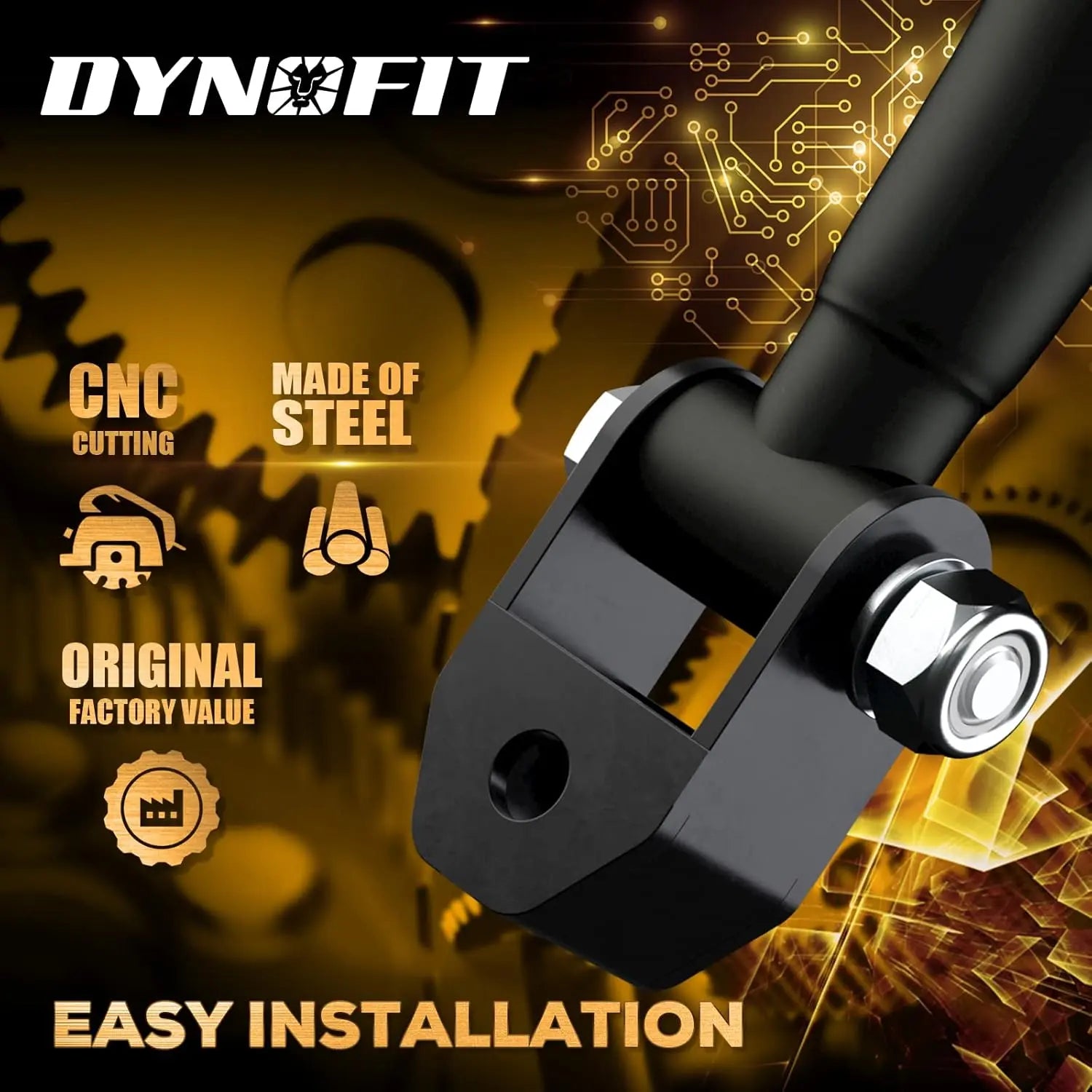 Dynofit 2"-4" Rear Shock Extensions for Chevy Silverado 1500 GMC Sierra 1500 Easy Installation