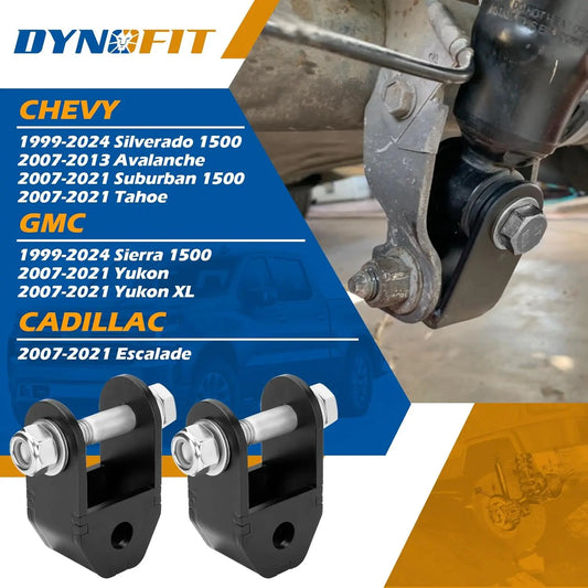Dynofit 2"-4" Rear Shock Extensions for Chevy Silverado 1500 GMC Sierra 1500 Fitment