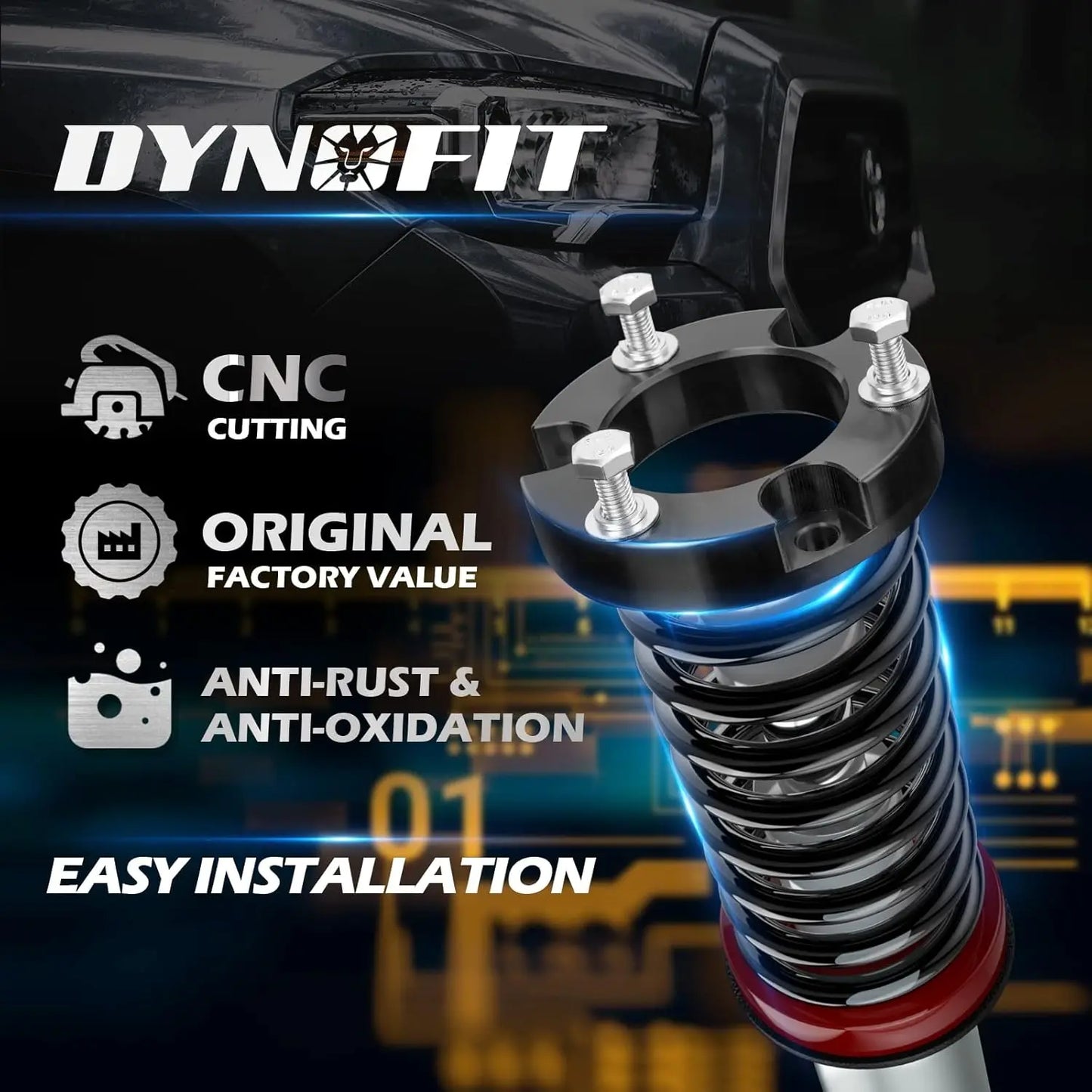 Dynofit 2" Front Leveling Lift Kit for 1999-2006 Toyota Tundra 2WD/4WD