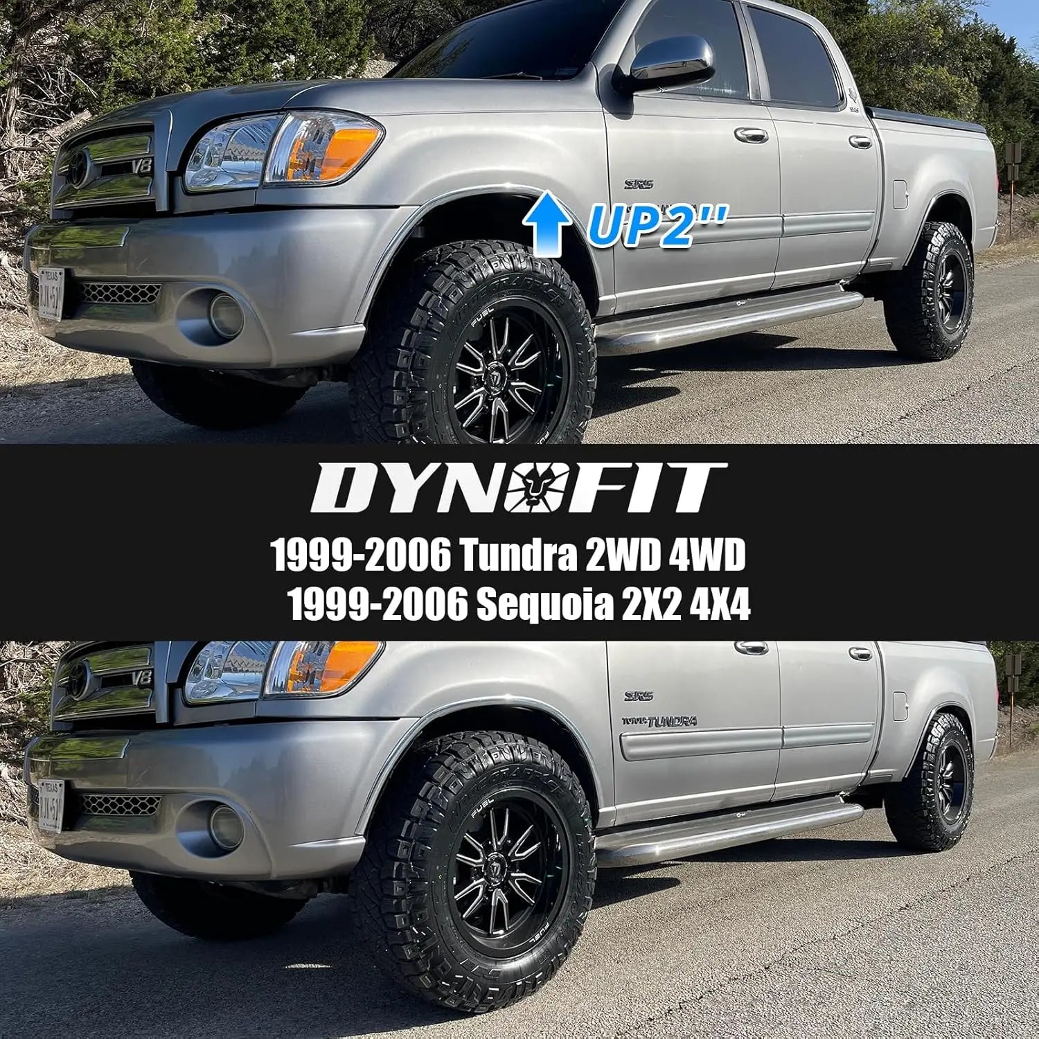 Dynofit 2" Front Leveling Lift Kit for 1999-2006 Toyota Tundra 2WD/4WD Fitment