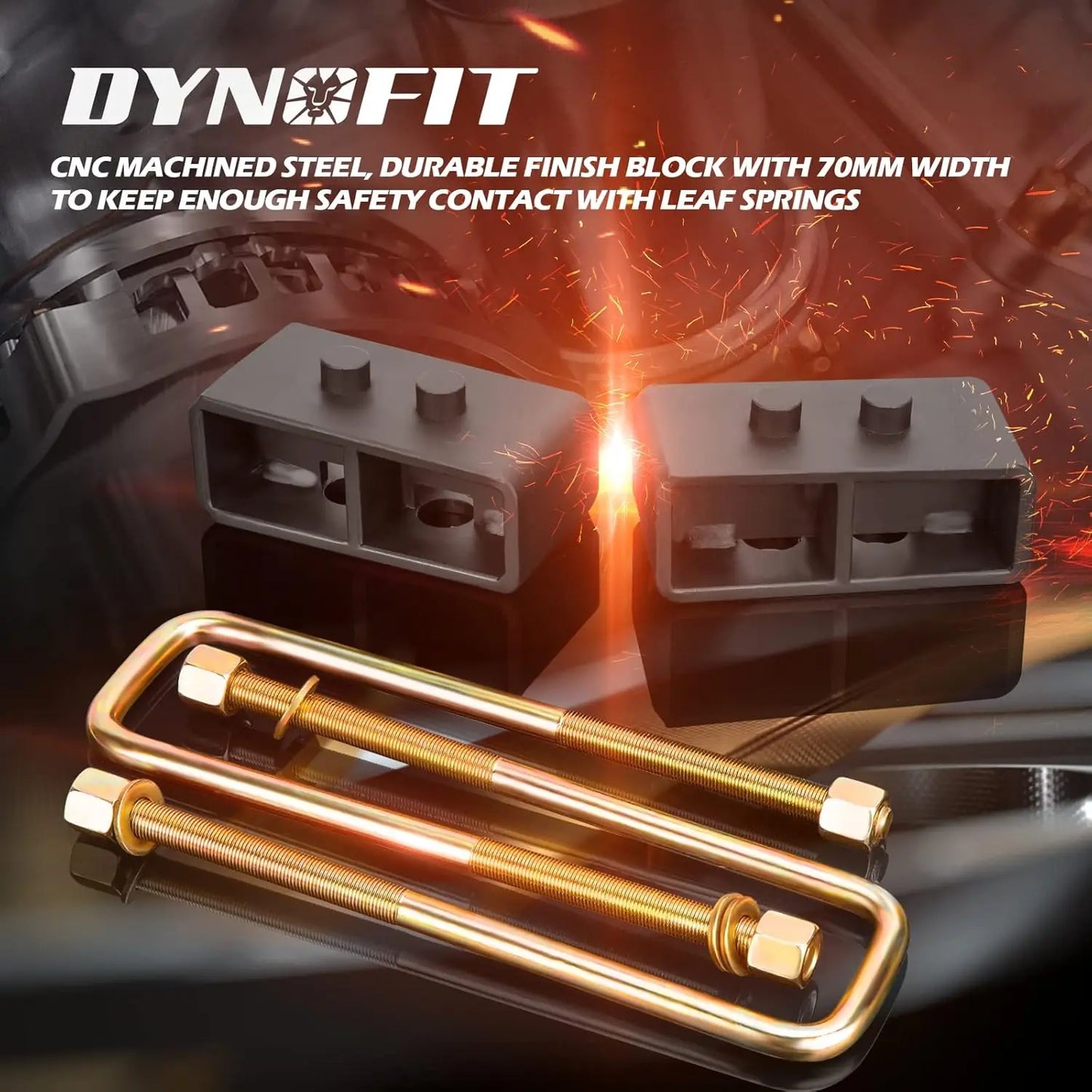 Dynofit 2" Rear Lift Blocks for 2004-2020 Ford F150 2WD 4WD