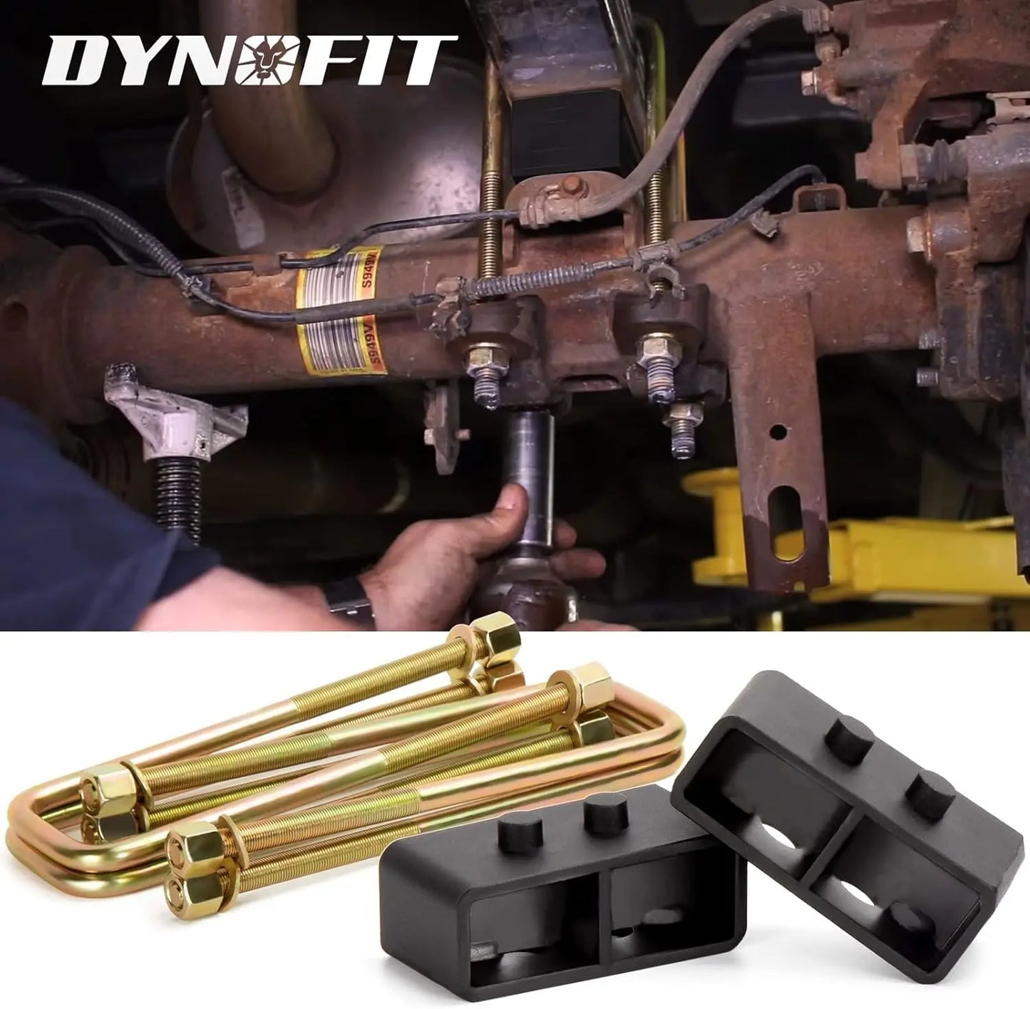 Dynofit 2" Rear Lift Blocks for 2004-2020 Ford F150 2WD 4WD Installation