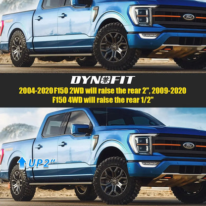 Dynofit 2" Rear Lift Blocks for 2004-2020 Ford F150 2WD 4WD Fitment