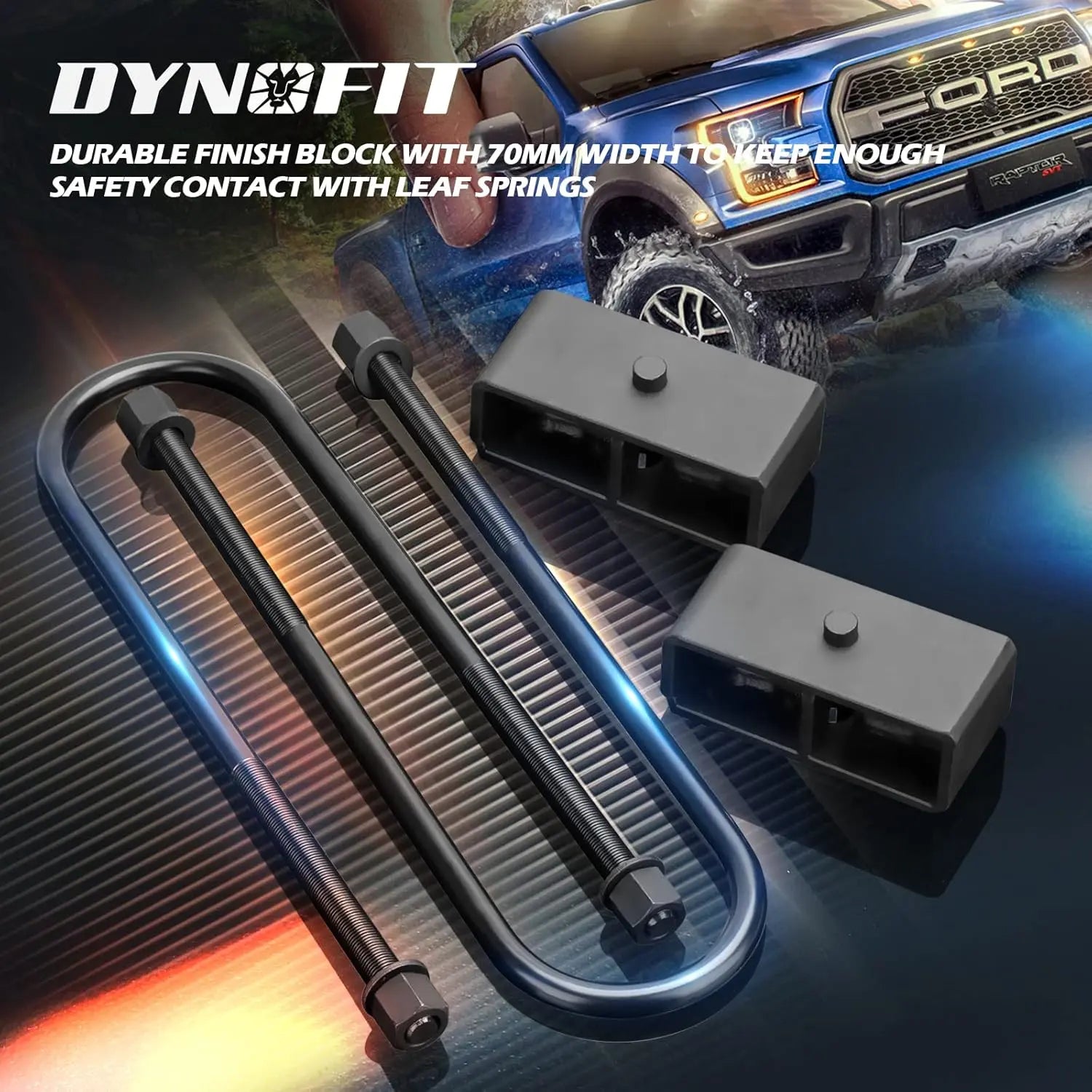 Dynofit 2" Rear Lift Block Kits for 1999-2010 Ford F250 F350 Super Duty 2WD 4WD