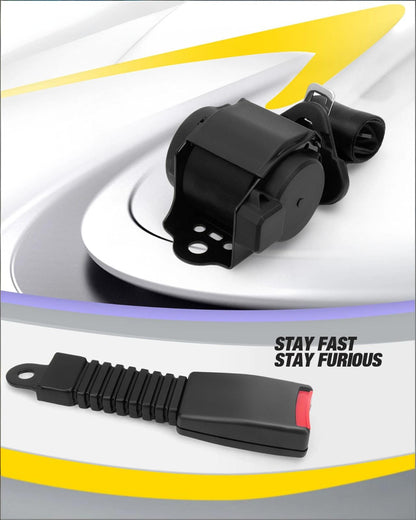 Dynofit 2 Sets Adjustable Retractable 3-Point Seat Belt Kit for Club Car Golf Carts, Forklifts & Trucks