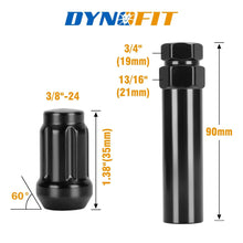 Dynofit 16PCS 3/8"-24 Lug Nuts for Polaris Ranger, RZR, Sportsman size