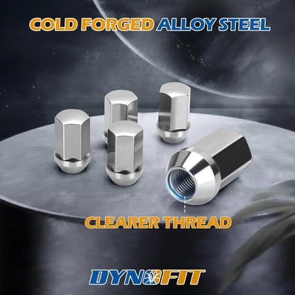 Dynofit M14x1.5 OE Wheel Lug Nuts for Chevy GMC Cold Forged Alloy Steel