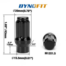 Dynofit M12x1.5 ET Spline Lug Nuts  for Toyota Ford Size