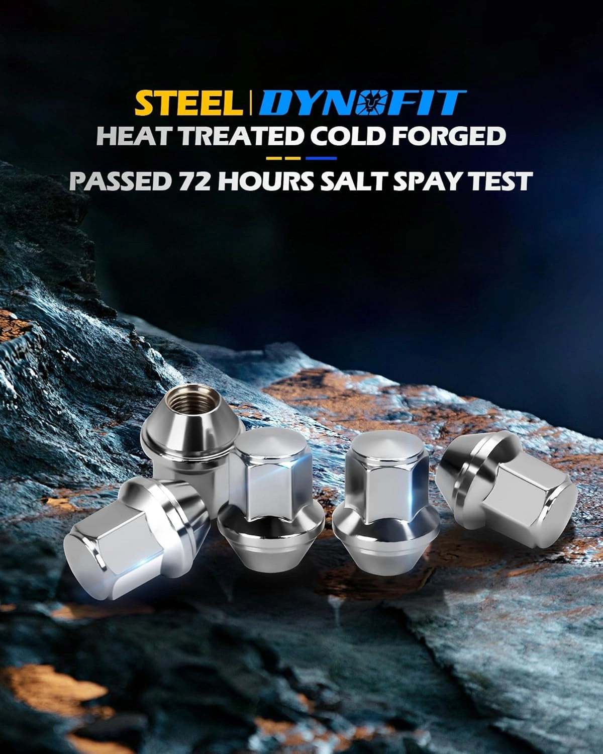 Dynofit M14x1.5 Chrome Lug Nuts for Ford advantages