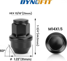 Dynofit M14×1.5 OEM Lug Nuts for Ford F150 Size