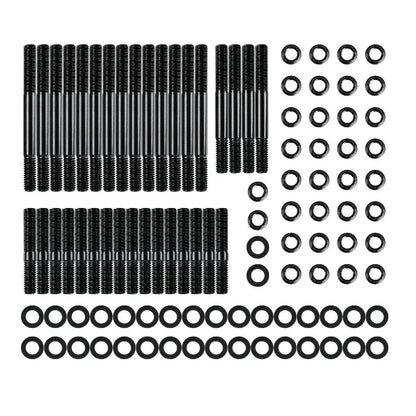 Dynofit Chevy Small Block SBC 265-400 Head Stud Kit, 8740 Chromoly, 12-Point Nuts and Washers