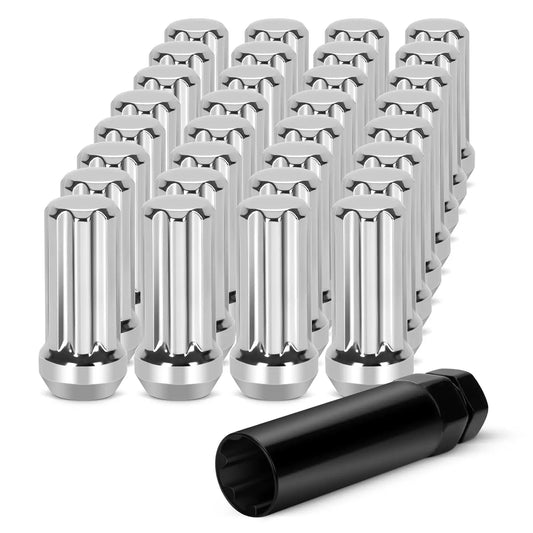 Dynofit 32PCS M14x1.5 Lug Nuts with 2 Socket Keys for Chevy GMC
