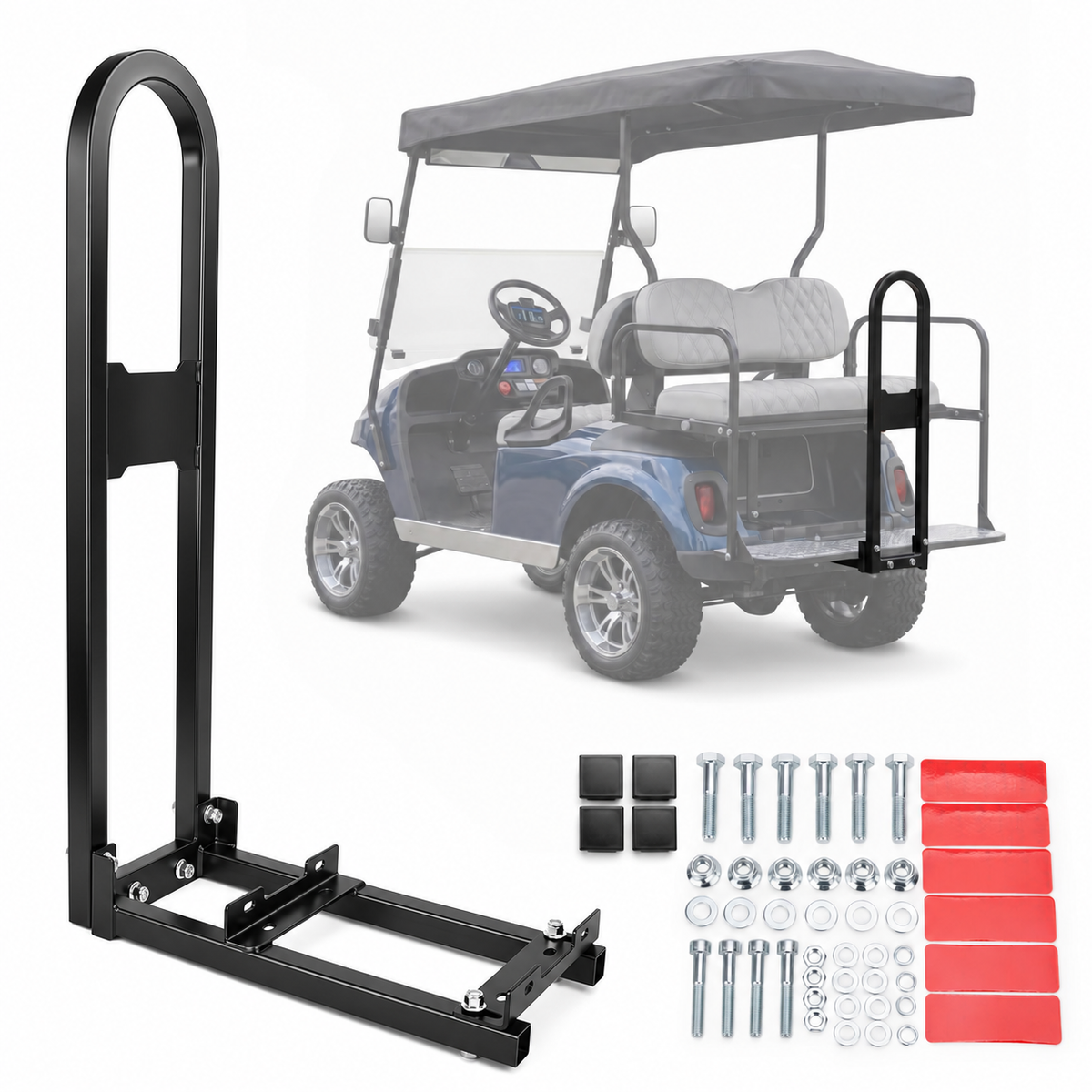 Dynofit Golf Cart Rear Seat Grab Bar for EZGO, Club Car & Yamaha