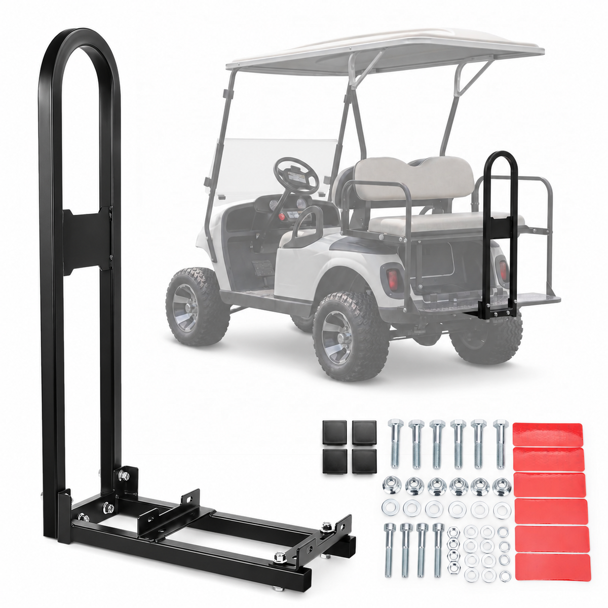 Dynofit Golf Cart Rear Seat Grab Bar, 30 mm Tubing, for 2+2 / 4+2 Carts