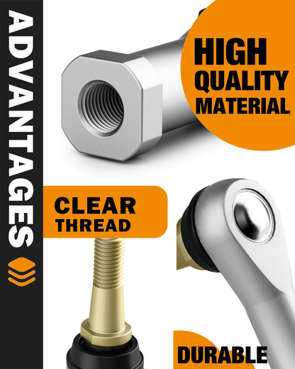 Dynofit Tie Rod End Pair for EZGO TXT 2001+, Left & Right Thread