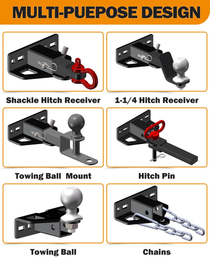Dynofit 1-1/4-Inch Receiver Hitch for Lawn Mowers & Garden Tractors