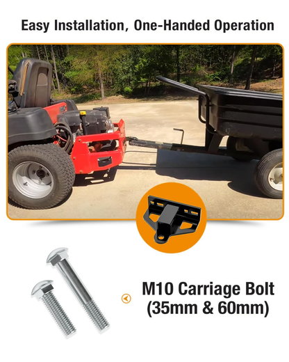 Dynofit 1-1/4-Inch Receiver Hitch for Lawn Mowers & Garden Tractors