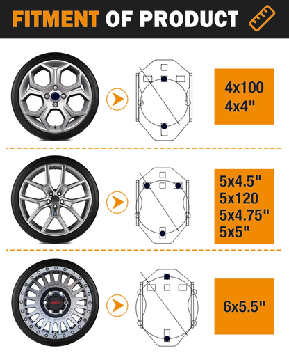 Dynofit Trailer Spare Tire Carrier for 4-, 5- & 6-Lug Wheels
