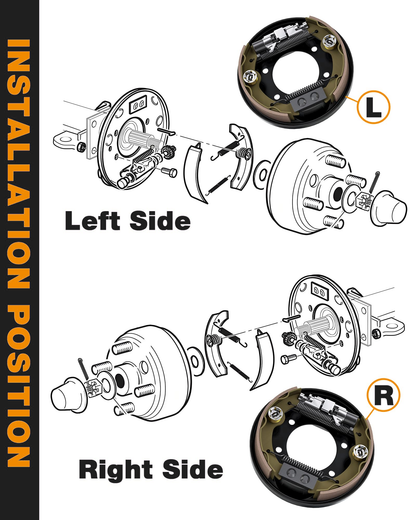 Dynofit Rear Brake Assembly Pair for EZGO TXT / Medalist & Yamaha G14–G22