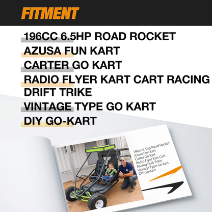 Dynofit Go-Kart Throttle & Brake Pedal Kit with 71-Inch Cable