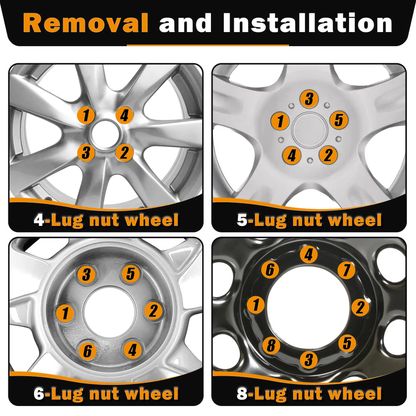 Dynofit M14 x 1.5 Spike Lug Nuts with Key, Black, 24-Pack